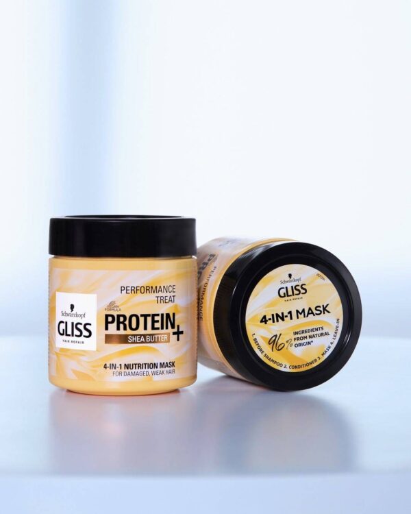 ماسک مو پروتئینه و تغذیه کننده گلیس رنگ زرد